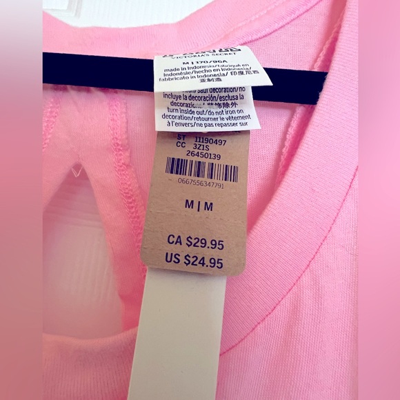 PINK Victoria’s Secret Open Back Sleeveless Shirt | Women’s M | NWT - Picture 2 of 3